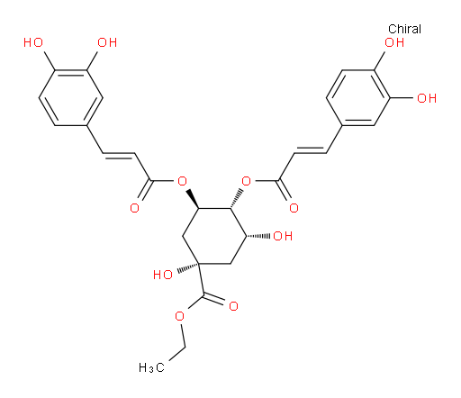 Ethyl (1S,3R,4R,5R)-3,4-bis[[(2E)-3-(3,4-dihydroxyphenyl)-1-oxo-2-propen-1-yl]oxy]-1,5-dihydroxycyclohexanecarboxylate (ACI)