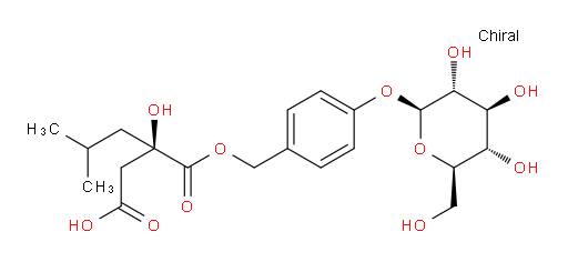4-[[[(2R)-2-(Carboxymethyl)-2-hydroxy-4-methyl-1-oxopentyl]oxy]methyl]phenyl β-D-glucopyranoside (ACI)