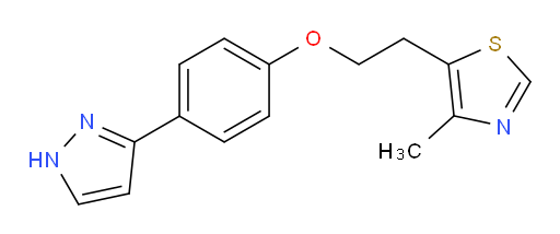 4-Methyl-5-[2-[4-(1H-pyrazol-3-yl)phenoxy]ethyl]thiazole (ACI)