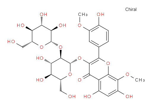 3-[(2-O-β-D-Glucopyranosyl-β-D-glucopyranosyl)oxy]-5,7-dihydroxy-2-(4-hydroxy-3-methoxyphenyl)-8-methoxy-4H-1-benzopyran-4-one (ACI)