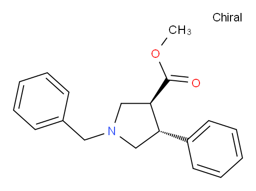 rel-Methyl (3R,4S)-4-phenyl-1-(phenylmethyl)-3-pyrrolidinecarboxylate (ACI)
