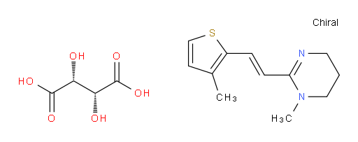 Pyrimidine, 1,4,5,6-tetrahydro-1-methyl-2-[(2E)-2-(3-methyl-2-thienyl)ethenyl]-, (2R,3R)-2,3-dihydroxybutanedioate (1:1) (9CI, ACI)