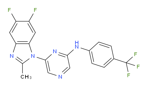 6-(5,6-difluoro-2-methyl-1H-benzo[d]imidazol-1-yl)-N-(4-(trifluoromethyl)phenyl)pyrazin-2-amine