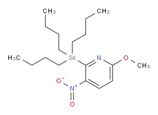 6-methoxy-3-nitro-2-(tributylstannyl)pyridine