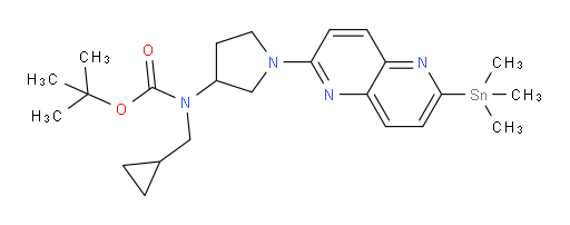 tert-butyl (cyclopropylmethyl)(1-(6-(trimethylstannyl)-1,5-naphthyridin-2-yl)pyrrolidin-3-yl)carbamate