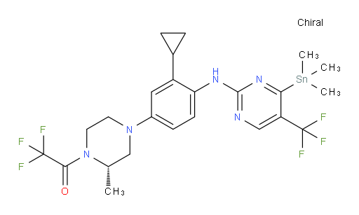 (S)-1-(4-(3-cyclopropyl-4-((5-(trifluoromethyl)-4-(trimethylstannyl)pyrimidin-2-yl)amino)phenyl)-2-methylpiperazin-1-yl)-2,2,2-trifluoroethanone