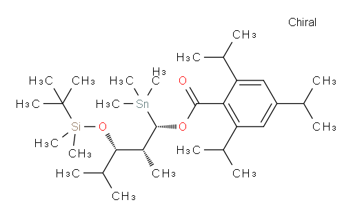 (1S,2R,3S)-3-((tert-butyldimethylsilyl)oxy)-2,4-dimethyl-1-(trimethylstannyl)pentyl 2,4,6-triisopropylbenzoate