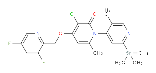 3-chloro-4-((3,5-difluoropyridin-2-yl)methoxy)-5',6-dimethyl-2'-(trimethylstannyl)-2H-[1,4'-bipyridin]-2-one