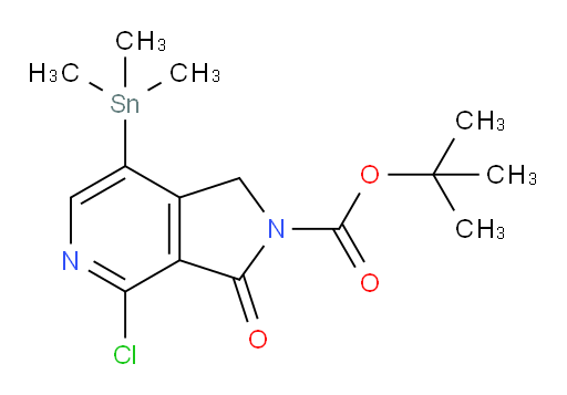 tert-butyl 4-chloro-3-oxo-7-(trimethylstannyl)-1H-pyrrolo[3,4-c]pyridine-2(3H)-carboxylate
