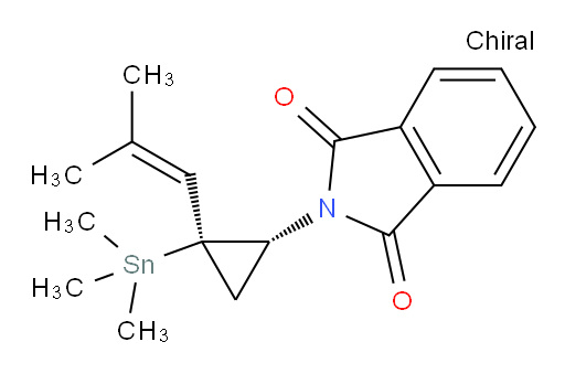 2-((1R,2S)-2-(2-methylprop-1-en-1-yl)-2-(trimethylstannyl)cyclopropyl)isoindoline-1,3-dione