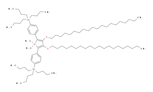 3,4-双(二十烷氧基)-1,1-二甲基-2,5-双(4-(三丁基锡基)苯基)-1H-硅杂环戊烯