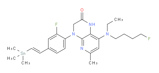 (E)-8-(乙基(4-氟丁基)氨基)-4-(2-氟-4-(2-(三甲基锡基)乙烯基)苯基)-6-甲基-3,4-二氢吡啶并[2,3-b]吡嗪-2(1H)-酮