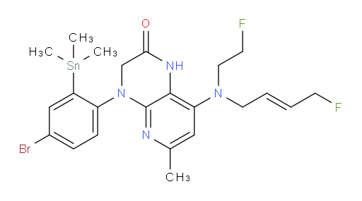 (E)-4-(4-溴-2-(三甲基锡基)苯基)-8-((4-氟丁-2-烯-1-基)(2-氟乙基)氨基)-6-甲基-3,4-二氢吡啶并[2,3-b]吡嗪-2(1H)-酮