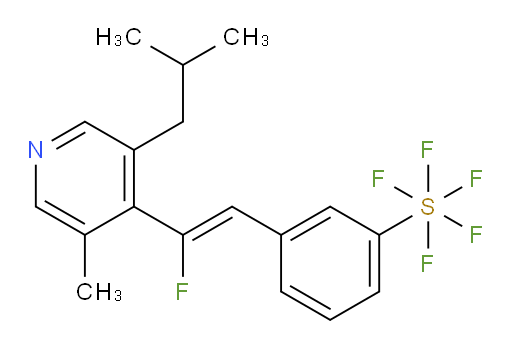 (Z)-3-(2-fluoro-2-(3-isobutyl-5-methylpyridin-4-yl)vinyl)(pentafluoromercapto)benzene