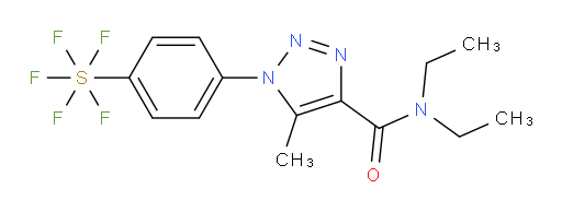 N,N-diethyl-1-(4-(pentafluoromercapto)phenyl)-5-methyl-1H-1,2,3-triazole-4-carboxamide