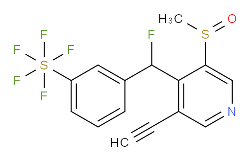 3-((3-ethynyl-5-(methylsulfinyl)pyridin-4-yl)fluoromethyl)(pentafluoromercapto)benzene