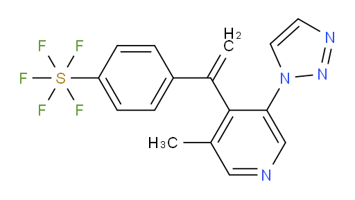 4-(1-(3-methyl-5-(1H-1,2,3-triazol-1-yl)pyridin-4-yl)vinyl)(pentafluoromercapto)benzene
