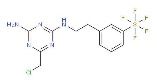 3-(2-((4-amino-6-(chloromethyl)-1,3,5-triazin-2-yl)amino)ethyl)(pentafluoromercapto)benzene