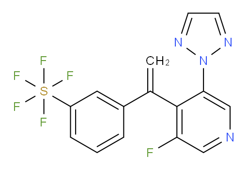 3-(1-(3-fluoro-5-(2H-1,2,3-triazol-2-yl)pyridin-4-yl)vinyl)(pentafluoromercapto)benzene