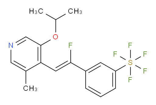 (Z)-3-(1-fluoro-2-(3-isopropoxy-5-methylpyridin-4-yl)vinyl)(pentafluoromercapto)benzene