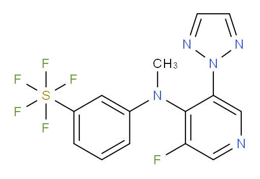 3-((3-fluoro-5-(2H-1,2,3-triazol-2-yl)pyridin-4-yl)(methyl)amino)(pentafluoromercapto)benzene