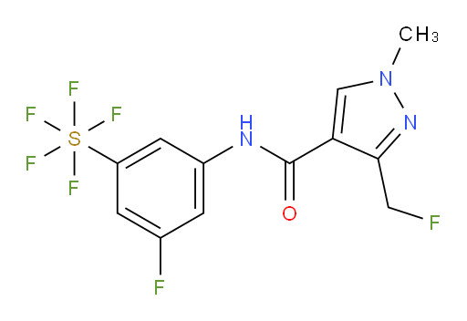 [3-fluoro-5-[[[3-(fluoromethyl)-1-methyl-1H-pyrazol-4-yl]carbonyl]amino]phenyl]sulfur pentafluoride