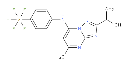 [4-[[5-methyl-2-(1-methylethyl)[1,2,4]triazolo[1,5-a]pyrimidin-7-yl]amino]phenyl]sulfur pentafluoride