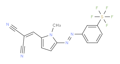 (E)-2-((5-((3-(pentafluoromercapto)phenyl)diazenyl)-1-methyl-1H-pyrrol-2-yl)methylene)malononitrile