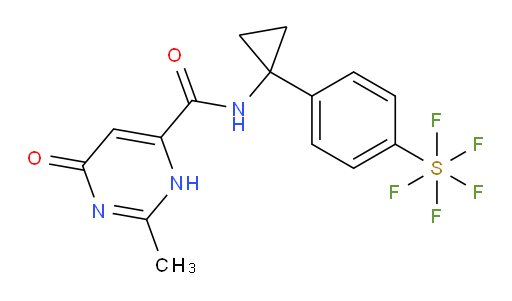 [4-[1-[[(1,6-Dihydro-2-methyl-6-oxo-4-pyrimidinyl)carbonyl]amino]cyclopropyl]phenyl]sulfur pentafluoride