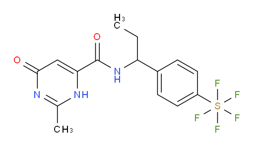 [4-[(1R)-1-[[(1,6-Dihydro-2-methyl-6-oxo-4-pyrimidinyl)carbonyl]amino]propyl]phenyl]sulfur pentafluoride