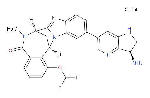 (7R,14R)-11-[(3R)-3-amino-2,3-dihydro-1H-pyrrolo[3,2-b]pyridin-6-yl]-1-(difluoromethoxy)-6,7-dihydro-6-methyl-7,14-Methanobenzimidazo[1,2-b][2,5]benzodiazocin-5(14H)--one