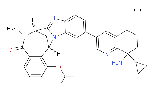 (7R,14R)-11-(8-amino-8-cyclopropyl-5,6,7,8-tetrahydro-quinolin-3-yl)-1-(difluoromethoxy)-6,7-dihydro-6-methyl-7,14-Methanobenzimidazo[1,2-b][2,5]benzodiazocin-5(14H)--one