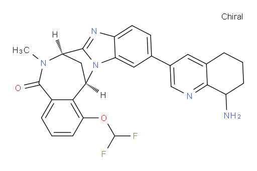 (7R,14R)-11-(8-amino-5,6,7,8-tetrahydro-quinolin-3-yl)-1-(difluoromethoxy)-6,7-dihydro-6-methyl-7,14-Methanobenzimidazo[1,2-b][2,5]benzodiazocin-5(14H)--one