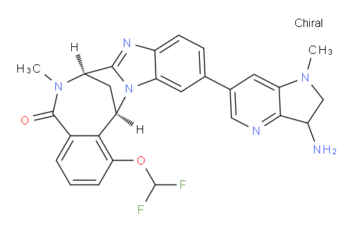 (7R,14R)-11-(3-amino-2,3-dihydro-1-methyl-1H-pyrrolo[3,2-b]pyridin-6-yl)-1-(difluoromethoxy)-6,7-dihydro-6-methyl-7,14-Methanobenzimidazo[1,2-b][2,5]benzodiazocin-5(14H)--one