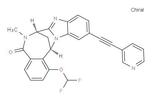 (7R,14R)-1-(difluoromethoxy)-6,7-dihydro-6-methyl-11-[2-(pyridin-3-yl)ethynyl]-7,14-Methanobenzimidazo[1,2-b][2,5]benzodiazocin-5(14H)--one
