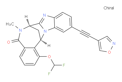(7R,14R)-1-(difluoromethoxy)-6,7-dihydro-11-[2-(isoxazol-4-yl)ethynyl]-6-methyl-7,14-Methanobenzimidazo[1,2-b][2,5]benzodiazocin-5(14H)--one