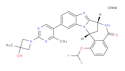 (7R,14R)-1-(difluoromethoxy)-6,7-dihydro-11-[2-(3-hydroxy-3-methyl-1-azetidinyl)-4-methylpyrimidin-5-yl]-7,14-Methanobenzimidazo[1,2-b][2,5]benzodiazocin-5(14H)--one