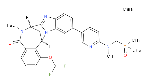 (7R,14R)-1-(difluoromethoxy)-11-[6-[[(dimethylphosphinyl)methyl]methylamino]pyridin-3-yl]-6,7-dihydro-6-methyl-7,14-Methanobenzimidazo[1,2-b][2,5]benzodiazocin-5(14H)--one