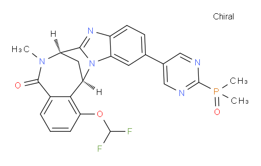 (7R,14R)-1-(difluoromethoxy)-11-[2-(dimethylphosphinyl)-pyrimidin-5-yl]-6,7-dihydro-6-methyl-7,14-Methanobenzimidazo[1,2-b][2,5]benzodiazocin-5(14H)--one