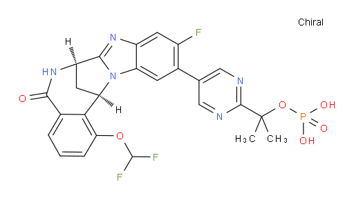 (7R,14R)-1-(difluoromethoxy)-10-fluoro-6,7-dihydro-11-[2-[1-methyl-1-(phosphonooxy)ethyl]pyrimidin-5-yl]-7,14-Methanobenzimidazo[1,2-b][2,5]benzodiazocin-5(14H)--one