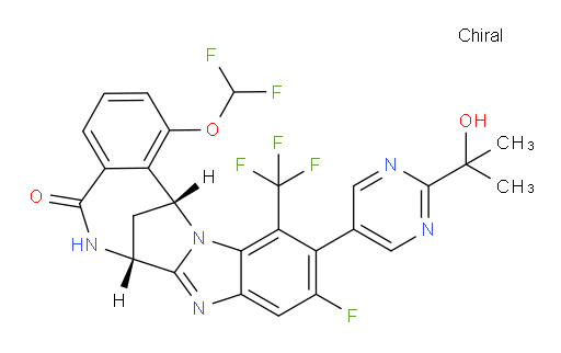 (7R,14R)-1-(difluoromethoxy)-10-fluoro-6,7-dihydro-11-[2-(1-hydroxy-1-methylethyl)-pyrimidin-5-yl]-12-(trifluoromethyl)-7,14-Methanobenzimidazo[1,2-b][2,5]benzodiazocin-5(14H)--one