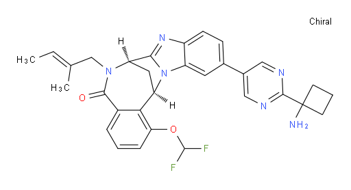 (7R,14R)-11-(2-(1-aminocyclobutyl)pyrimidin-5-yl)-1-(difluoromethoxy)-6-((E)-2-methylbut-2-en-1-yl)-6,7-dihydro-7,14-methanobenzo[f]benzo[4,5]imidazo[1,2-a][1,4]diazocin-5(14H)-one
