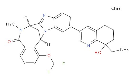 (7R,14R)-1-(difluoromethoxy)-11-(8-ethyl-8-hydroxy-5,6,7,8-tetrahydroquinolin-3-yl)-6-methyl-6,7-dihydro-7,14-methanobenzo[f]benzo[4,5]imidazo[1,2-a][1,4]diazocin-5(14H)-one