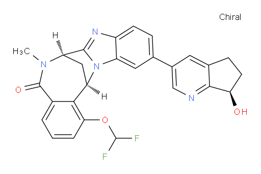 (7R,14R)-1-(difluoromethoxy)-11-((R)-7-hydroxy-6,7-dihydro-5H-cyclopenta[b]pyridin-3-yl)-6-methyl-6,7-dihydro-7,14-methanobenzo[f]benzo[4,5]imidazo[1,2-a][1,4]diazocin-5(14H)-one