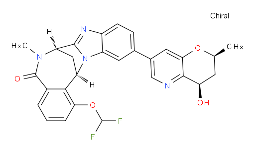 (7R,14R)-1-(difluoromethoxy)-11-((2S,4R)-4-hydroxy-2-methyl-3,4-dihydro-2H-pyrano[3,2-b]pyridin-7-yl)-6-methyl-6,7-dihydro-7,14-methanobenzo[f]benzo[4,5]imidazo[1,2-a][1,4]diazocin-5(14H)-one
