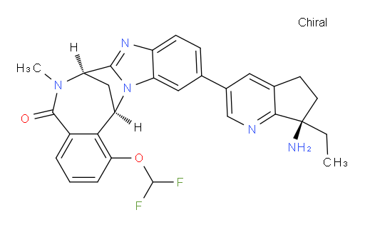 (7R,14R)-11-[(7R)-7-amino-7-ethyl-6,7-dihydro-5H-cyclopenta[b]pyridin-3-yl]-1-(difluoromethoxy)-6,7-dihydro-6-methyl-7,14-Methanobenzimidazo[1,2-b][2,5]benzodiazocin-5(14H)--one