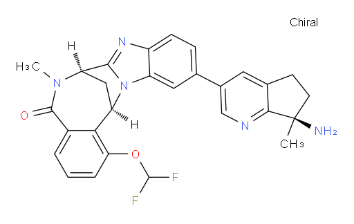 (7R,14R)-11-[(7R)-7-amino-6,7-dihydro-7-methyl-5H-cyclopenta[b]pyridin-3-yl]-1-(difluoromethoxy)-6,7-dihydro-6-methyl-7,14-Methanobenzimidazo[1,2-b][2,5]benzodiazocin-5(14H)--one