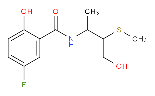 5-fluoro-2-hydroxy-N-(4-hydroxy-3-(methylthio)butan-2-yl)benzamide