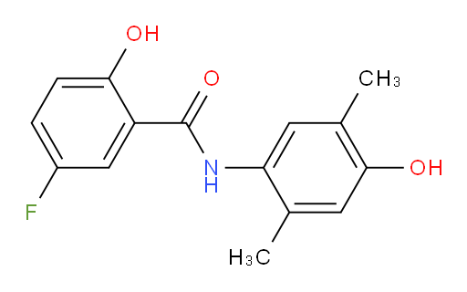5-fluoro-2-hydroxy-N-(4-hydroxy-2,5-dimethylphenyl)benzamide