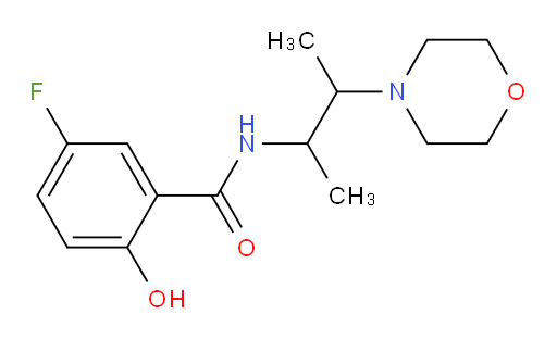 5-fluoro-2-hydroxy-N-(3-morpholinobutan-2-yl)benzamide